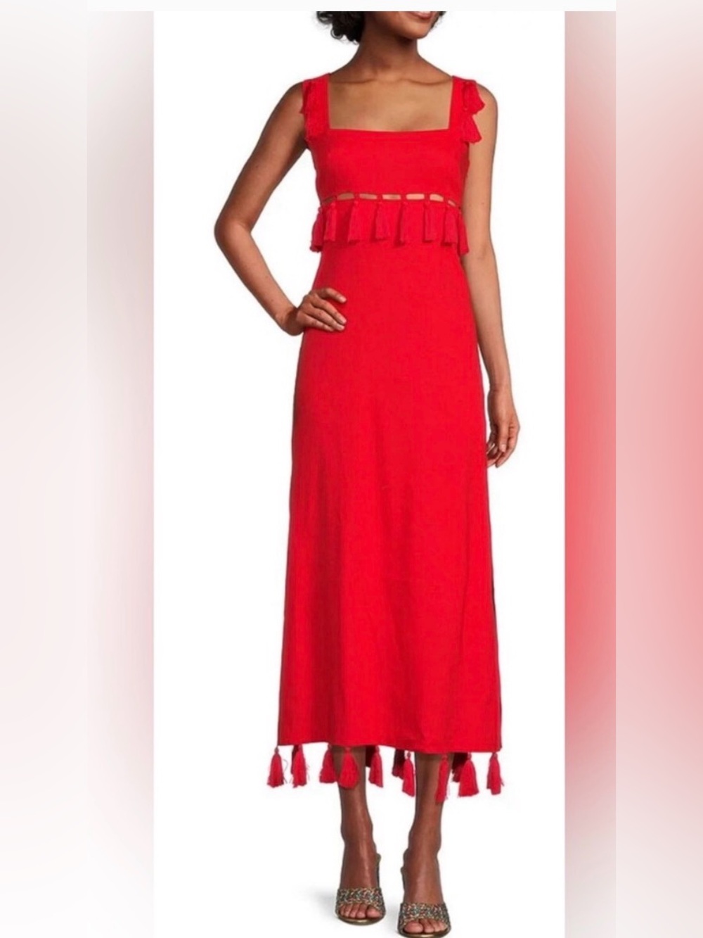 Red Tassel Maxi Dress